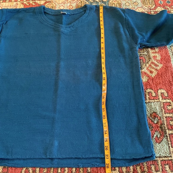 Teal Cotton Pullover Men’s Med/Large - Picture 3 of 5